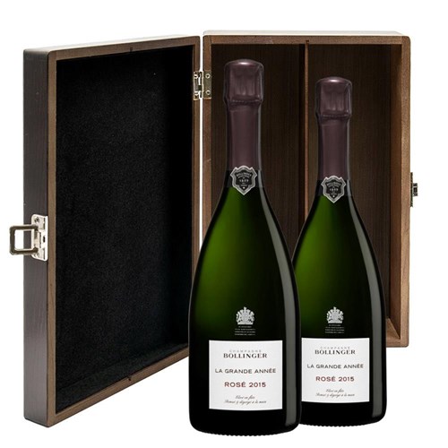 Bollinger Grande Annee Vintage Rose 2015 75cl Double Luxury Gift Boxed Champagne